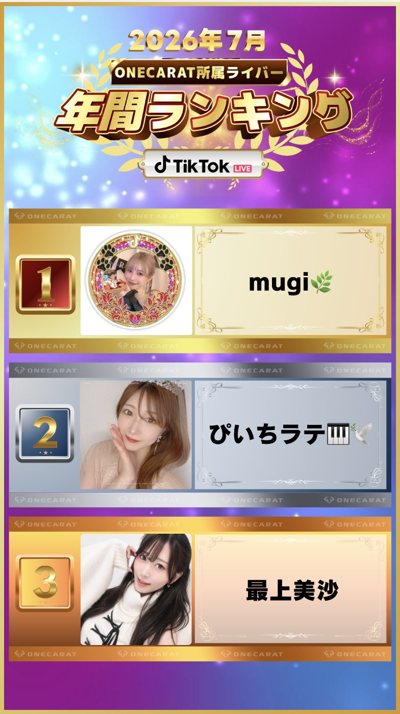 7月 年間ランキング(TikTok)