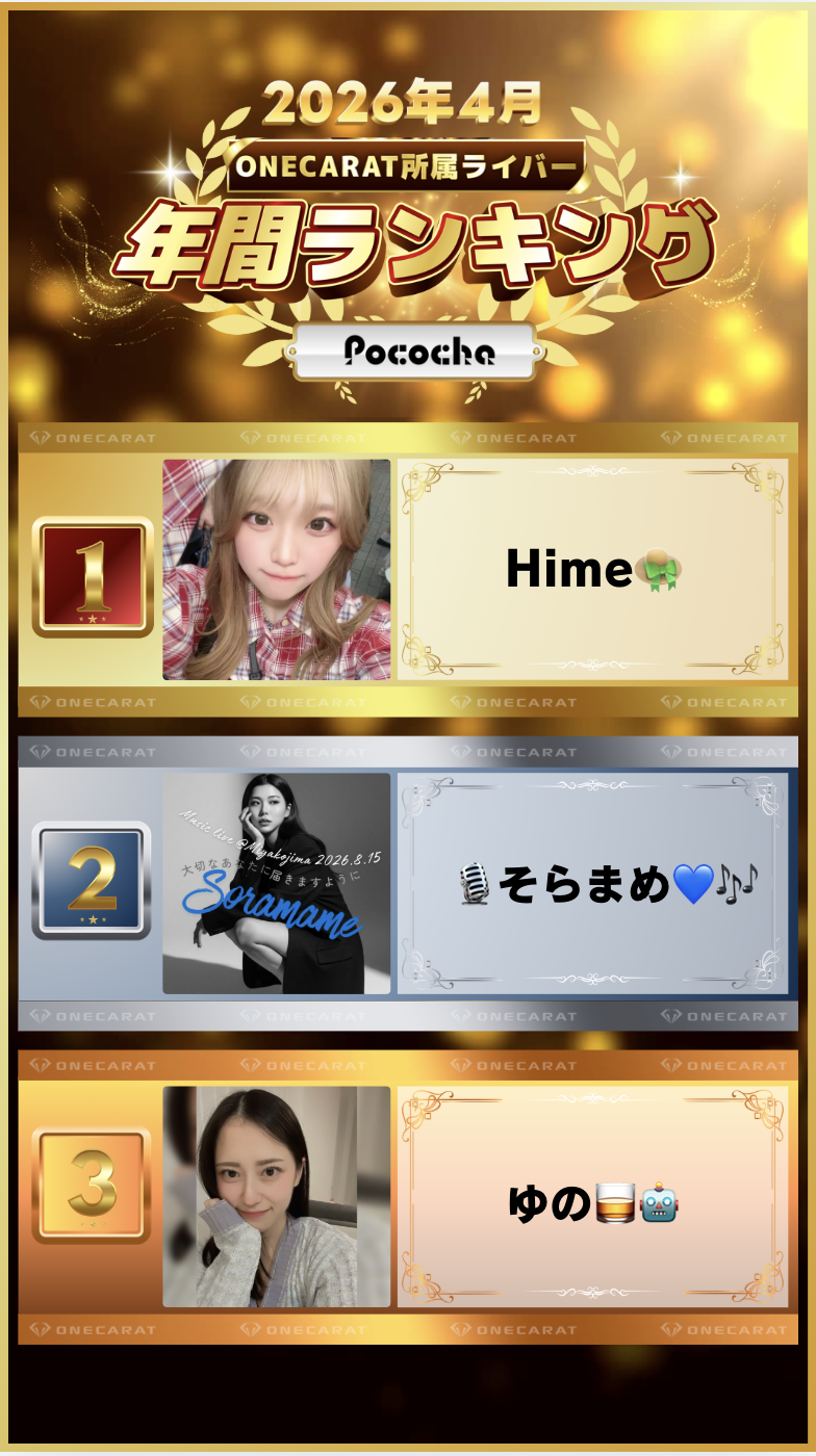 4月　年間ランキング(Pococha)