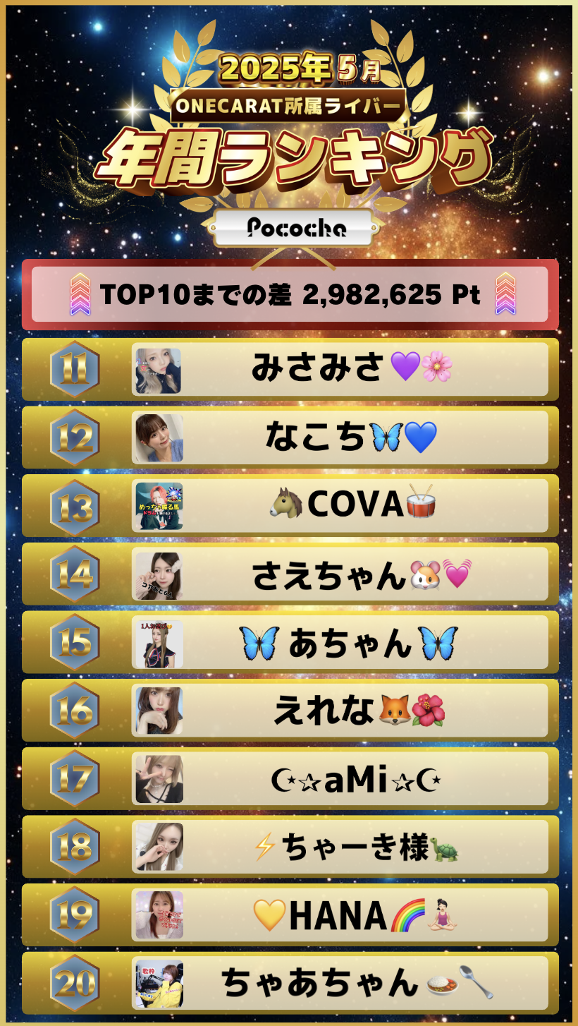 5月　Pococha　年間